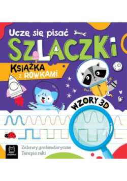 Uczę się pisać szlaczki. Książka z rowkami Wzory 3D Zabawy grafomotoryczne terapia ręki