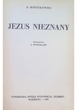 Jezus Nieznany 1937 r.