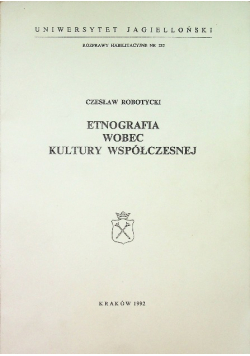 Etnografia wobec kultury współczesnej