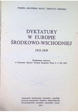 Dyktatury w Europie środkowo wschodniej