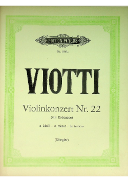 Viotti Violinkonzert Nr 22