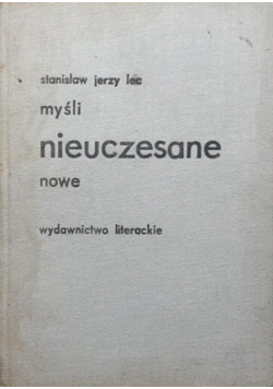 Myśli nieuczesane nowe