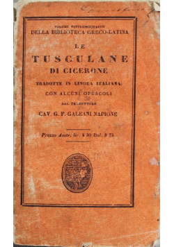 Le Tusculane di Cicerone 1830 r.