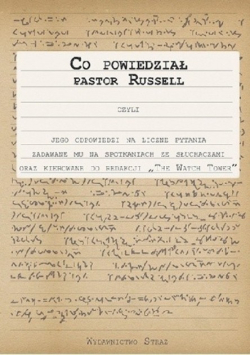Co powiedział pastor Russell