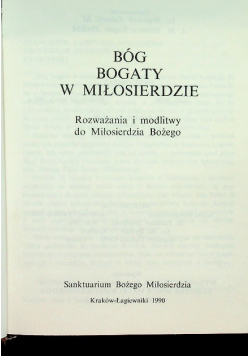 Bóg bogaty w miłosierdzie