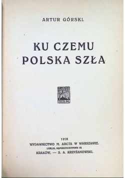 Ku czemu Polska szła, 1918 r.