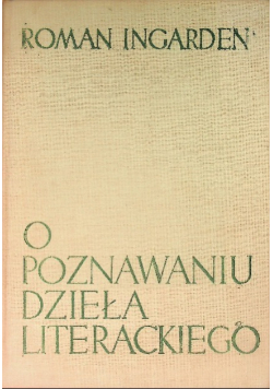 O poznawaniu dzieła literackiego