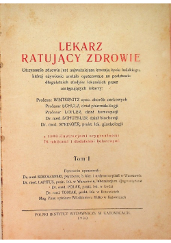 Lekarz ratujący zdrowie Tom 1 1930 r.