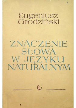 Znaczenie słowa w języku naturalnym