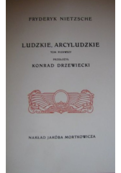 Ludzie arcyludzie Tom I