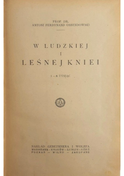 W ludzkiej i leśnej kniei 1923 r.