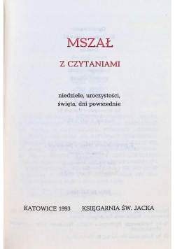 Mszał z czytaniami