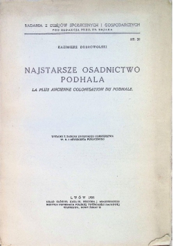 Najstarsze osadnictwo Podhala 1935 r.