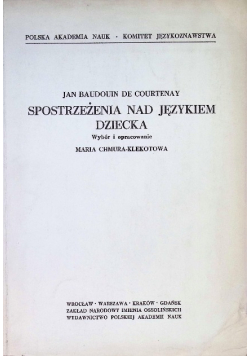 Spostrzeżenia nad językiem dziecka