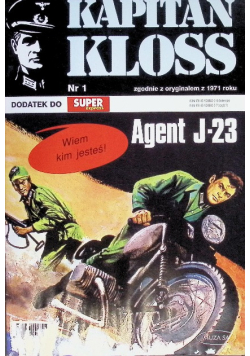 Kapitan Kloss Nr 1 Agent J-23