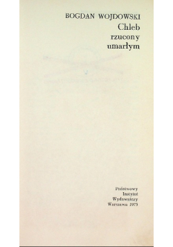 Chleb rzucony umarłym