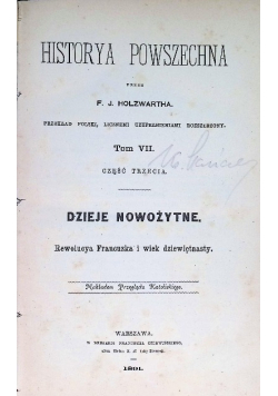 Historya powszechna Tom VII 1891r