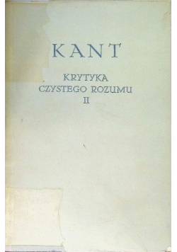 Krytyka czystego rozumu II