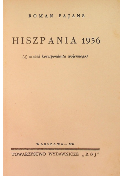 Hiszpania 1936, 1937 r.