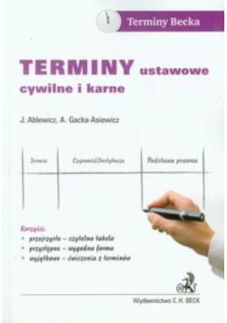 Terminy ustawowe cywilne i karne