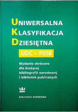 Uniwersalna Klasyfikacja Dziesiętna UDC PO58