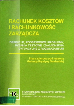 Rachunek kosztów i rachunkowość zarządcza