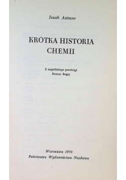 Krótka historia chemii