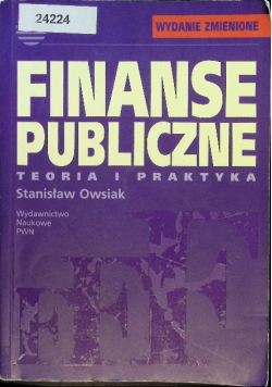 Finanse publiczne Teoria i praktyka