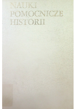 Nauki pomocnicze historii