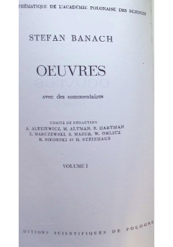 Oeuvres Volume 1