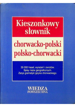 Kieszonkowy słownik chorwacko polski polsko - chorwacki