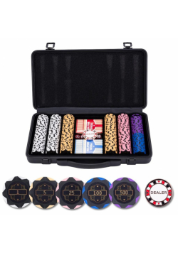 Zestaw pokerowy 300 żetonów z nominałami 14g
