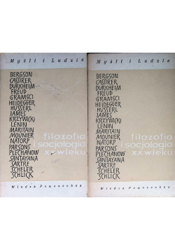 Filozofia i socjologia XX wieku, część 1 i 2
