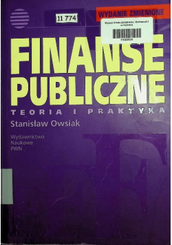 Finanse publiczne Teoria i praktyka
