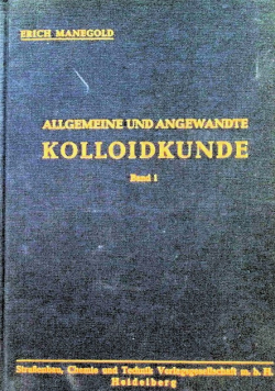 Allgemeine und angewandte Kolloidkunde