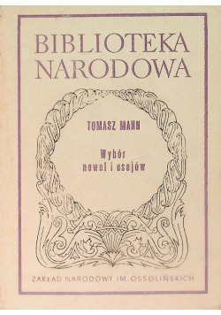 Mann Wybór nowel i esejów