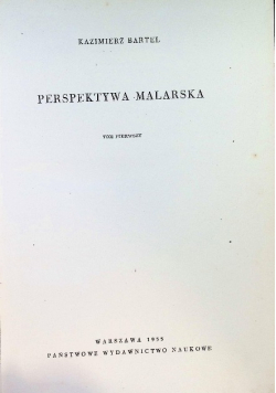 Perspektywa malarska Tom I