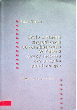 Style działań organizacji pozarządowych w Polsce