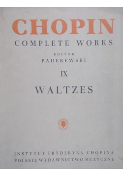 Chopin complete works Tom IX waltzes