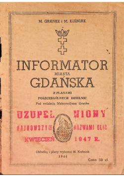 Informator miasta Gdańska, 1946r.