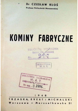 Kominy fabryczne 1948 r.