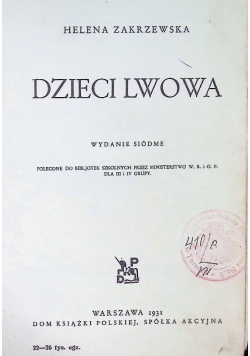 Dzieci Lwowa 1931r.