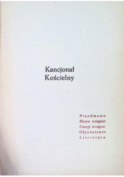 Kancjonał kościelny z uwzględnieniem rytuału polskiego