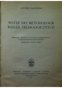 Wstęp do metodologii badań pedagogicznych