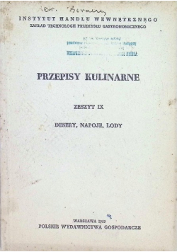 Przepisy kulinarne desery napoje lody