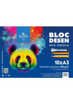 Szkicownik Mix Media A3 10ark. Niedźwiedź niebiesk