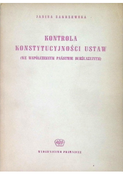 Kontrola konstytucyjności ustaw