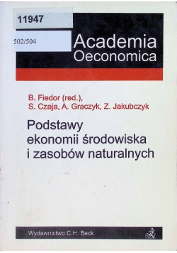 Podstawy ekonomii środowiska i zasobów naturalnych