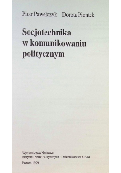 Socjotechnika w komunikowaniu politycznym