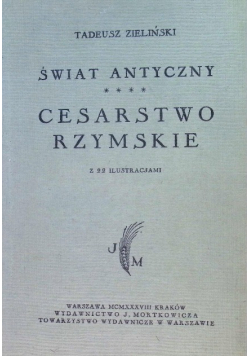 Świat antyczny Cesarstwo Rzymskie 1938 r.